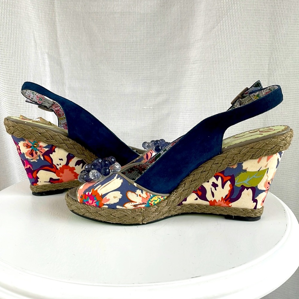 Poetic License Floral Sling Back Wedges
